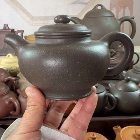 紫砂茶壶梨皮天青250c c