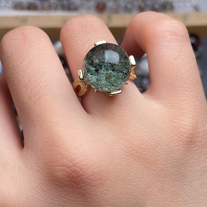 水晶银S925镶嵌戒指