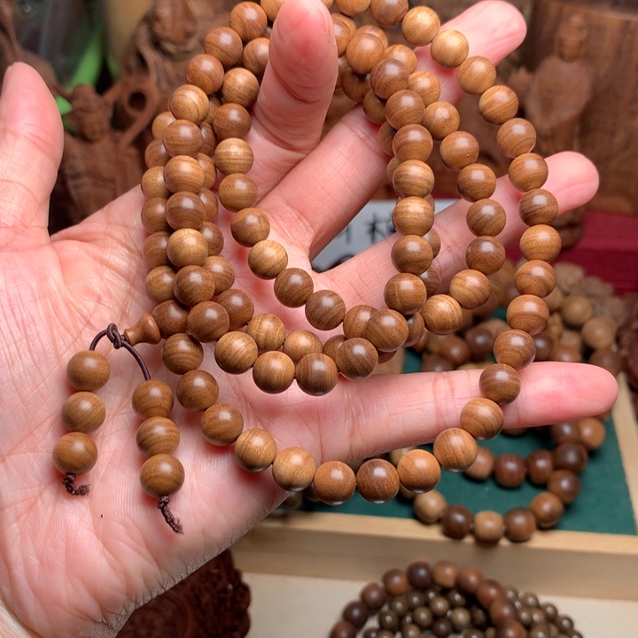 檀香木手串/手链老山檀0.8虎皮纹瑕疵
