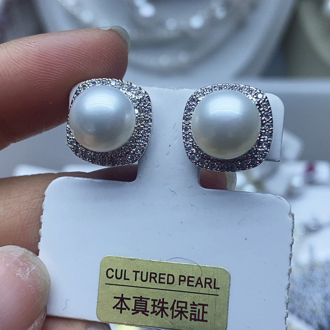 耳钉淡水珍珠未镶嵌