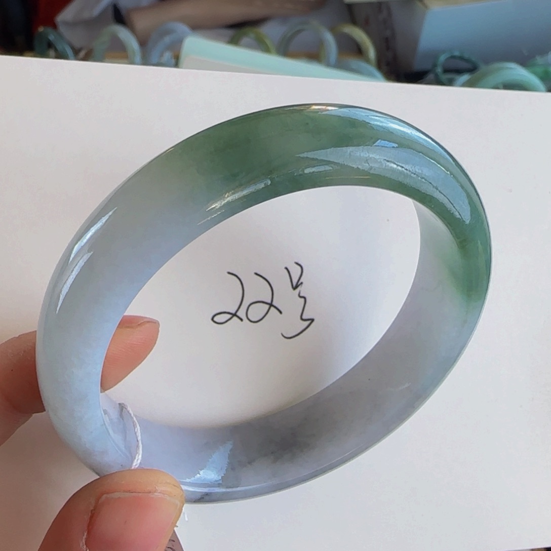 翡翠手镯未镶嵌老坑57.2圈