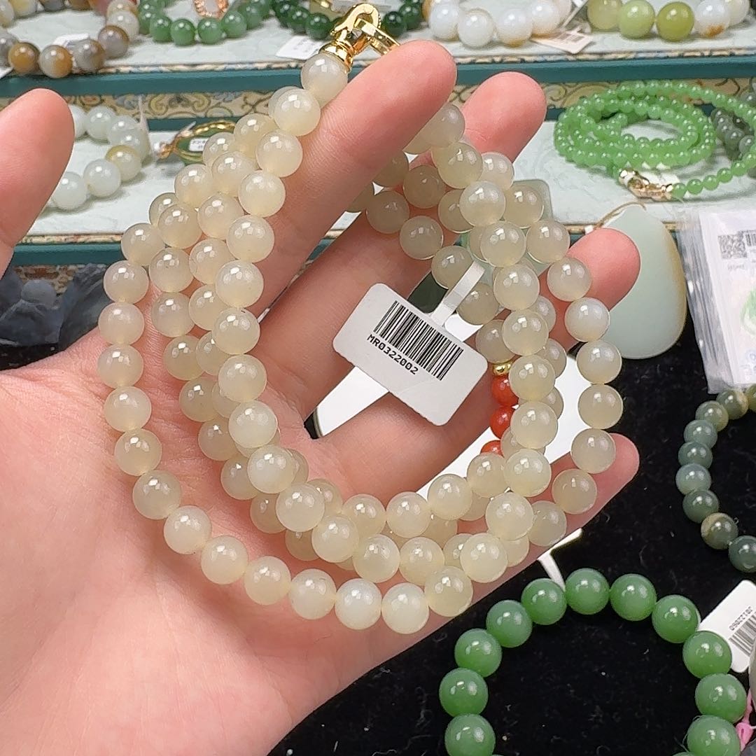 和田玉手串未镶嵌