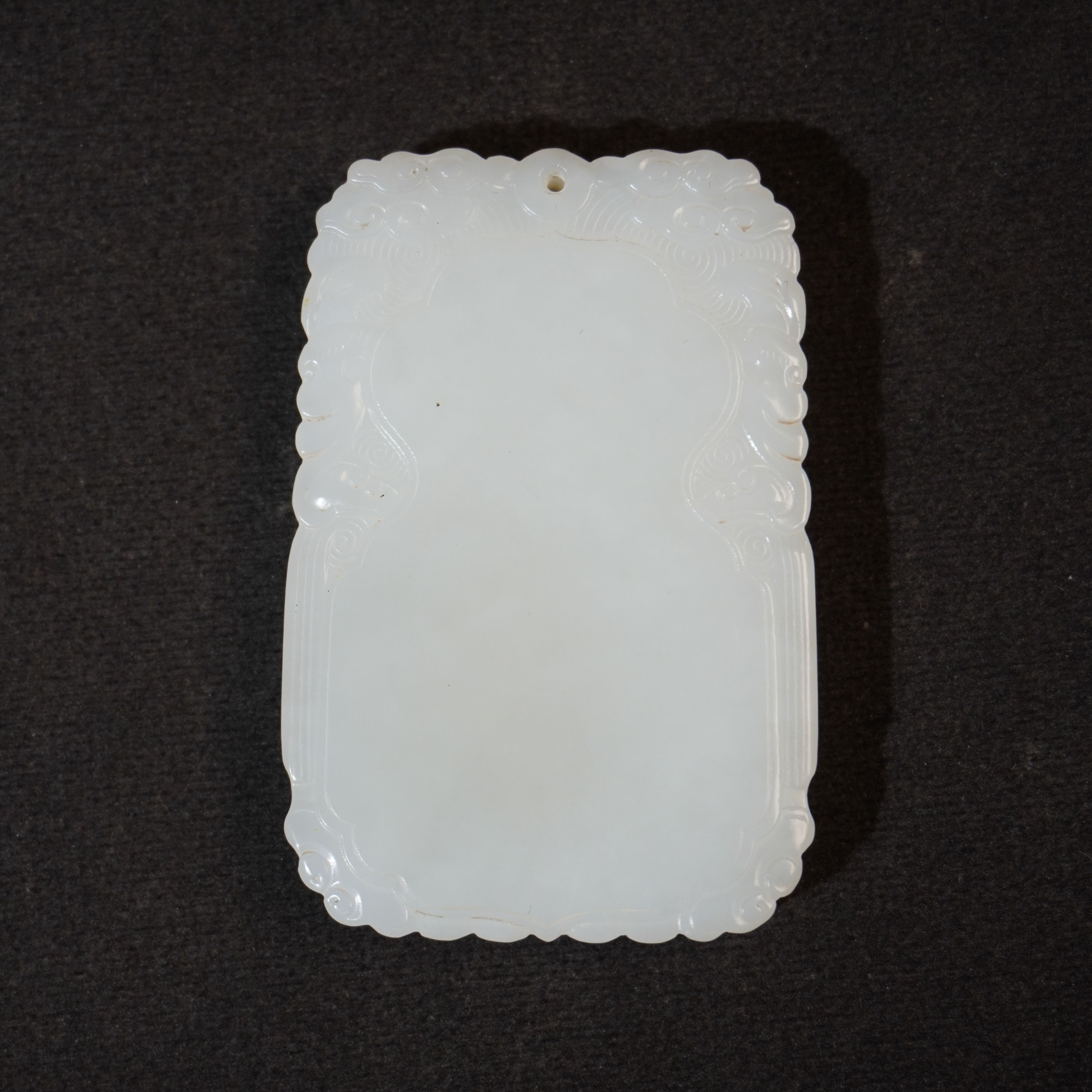 10NU35  清  和田玉平安无事牌