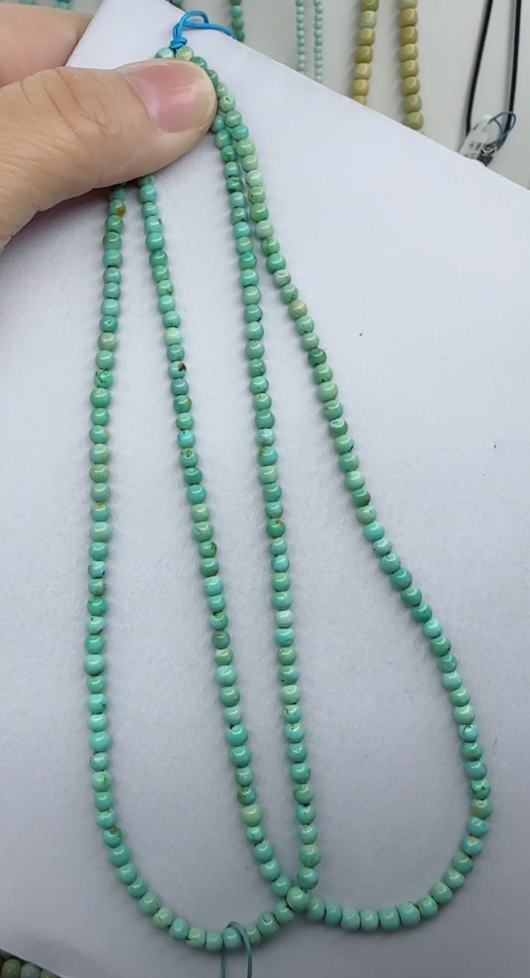 天然原矿绿松石米