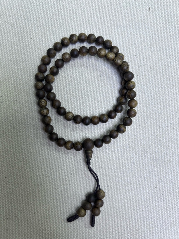 沉香06双圈圆珠手串原香原味 6.1克