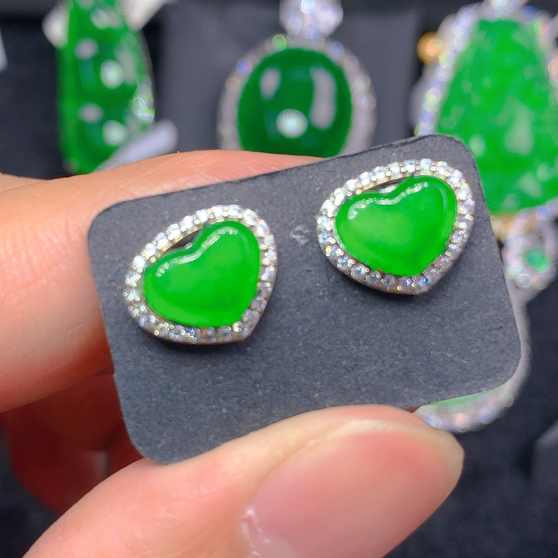 翡翠银S925镶嵌颈饰吊坠