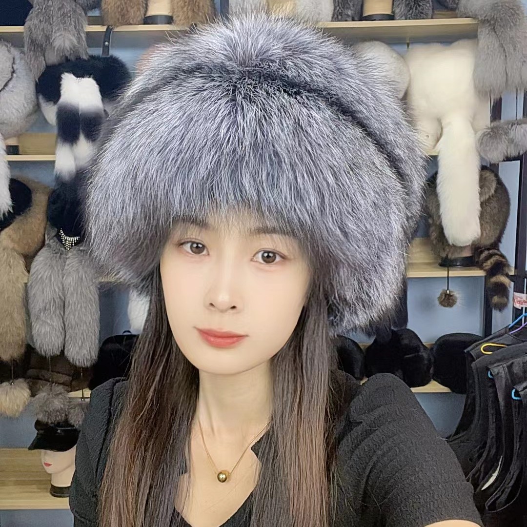 狐狸（貉子）大圆帽美观大方时尚奢华防寒保暖