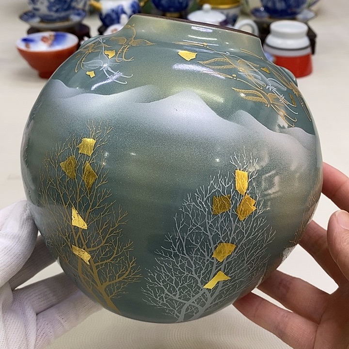 摆件高17九谷正品保真