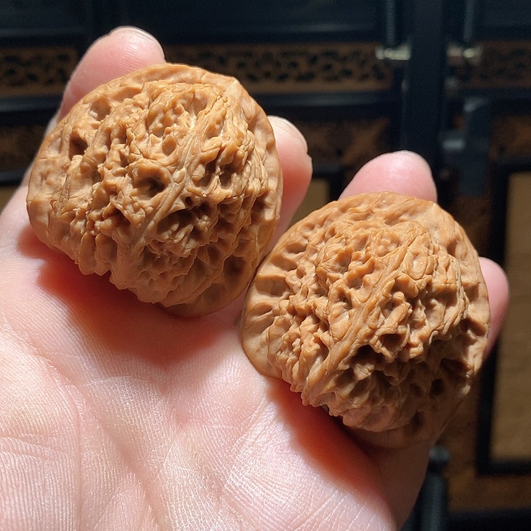 文玩核桃把件43南疆石全品