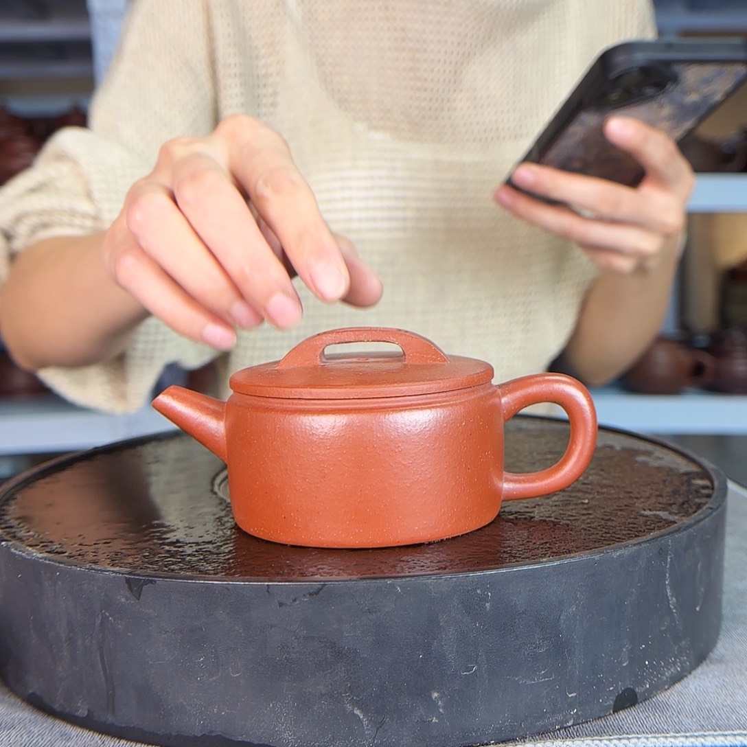 茶壶紫砂原矿泥料紫砂 小红泥 150cc