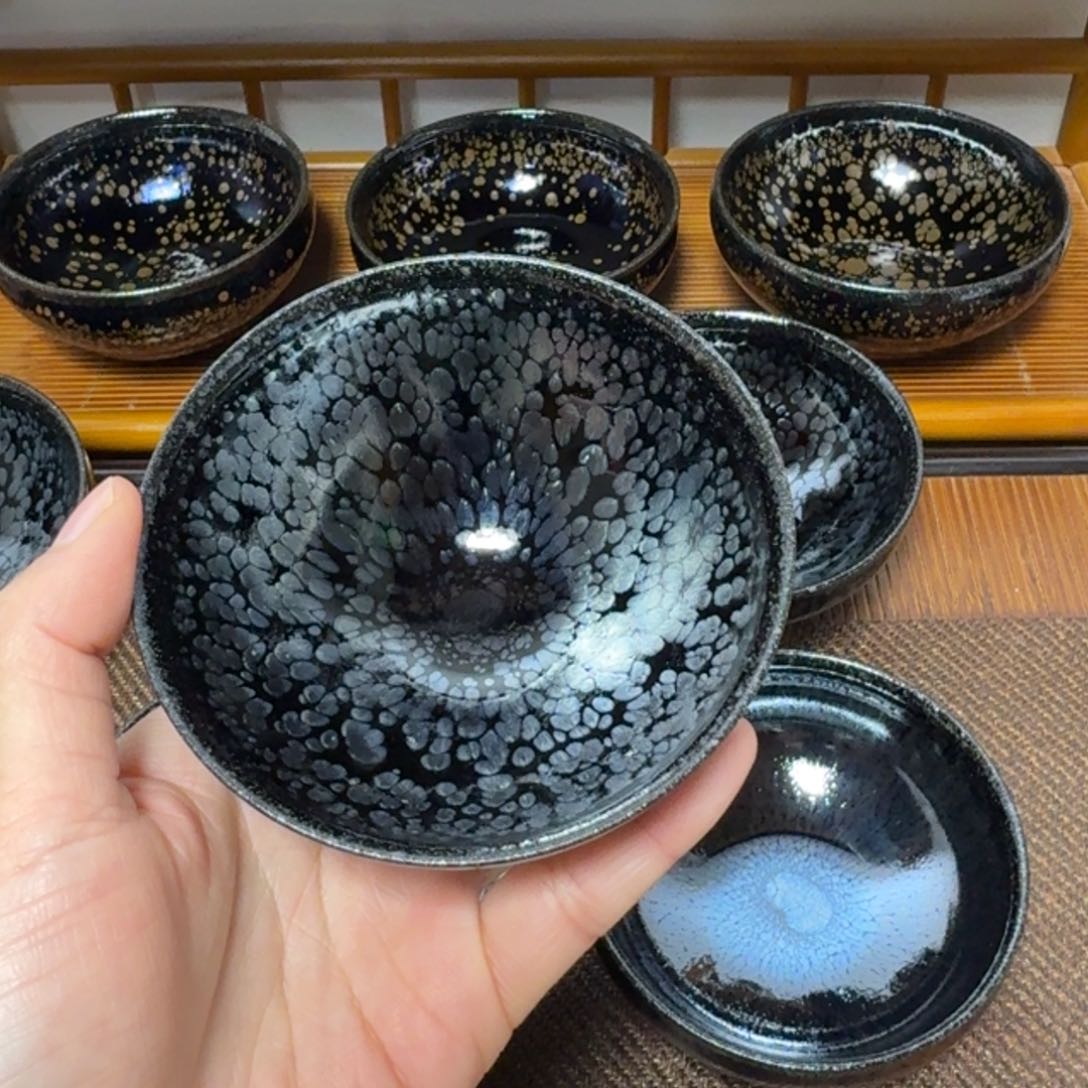 茶盏诡***班建盏手工制作主人杯茶杯