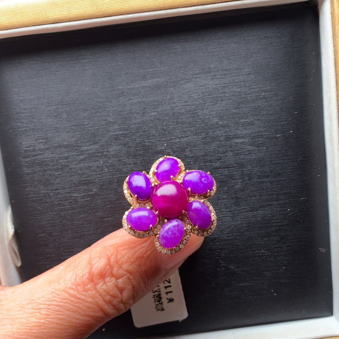 苏纪石（舒俱来）戒指18K金镶嵌