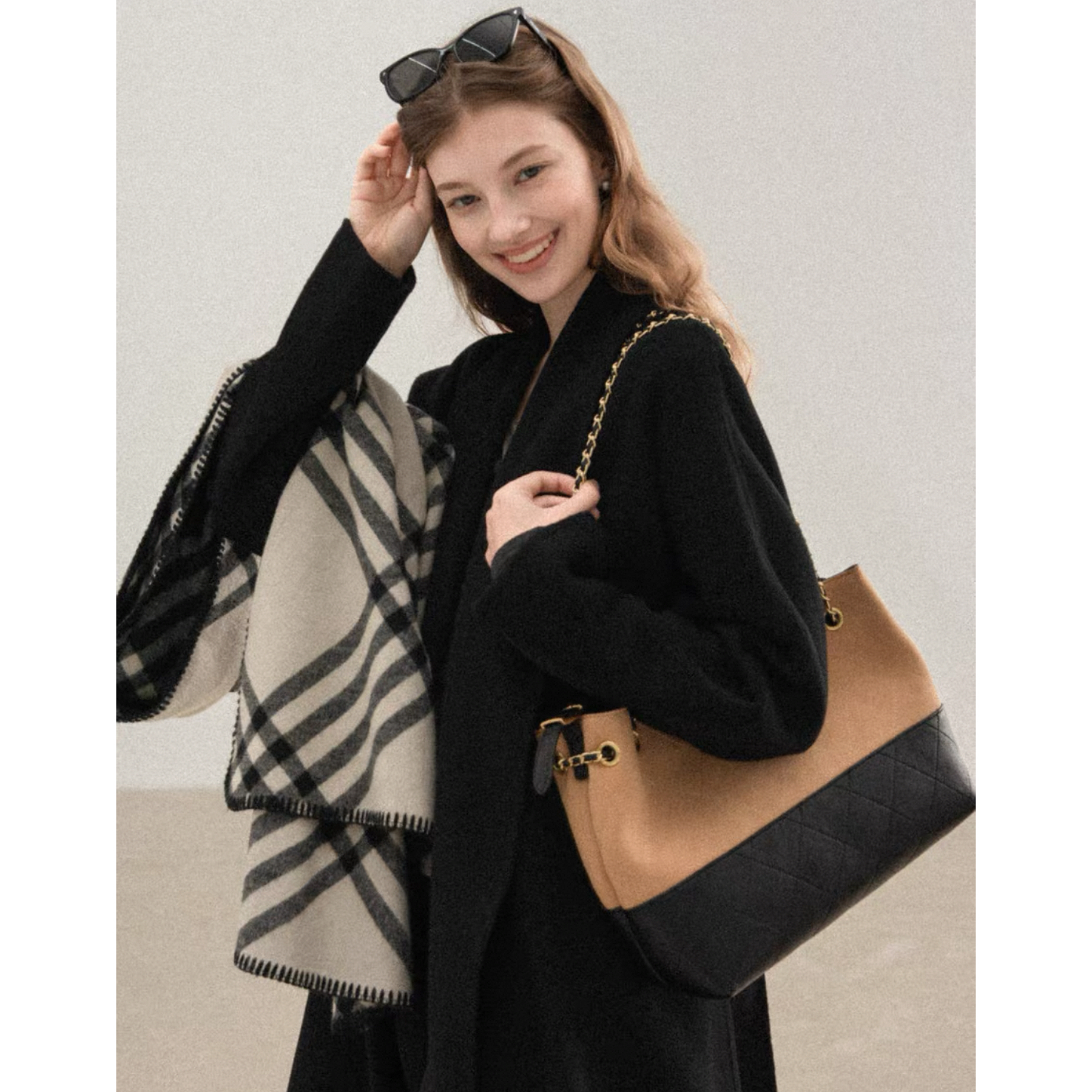 B910  2025秋冬新款气质高级感大牌双面毛呢长款腰带大衣