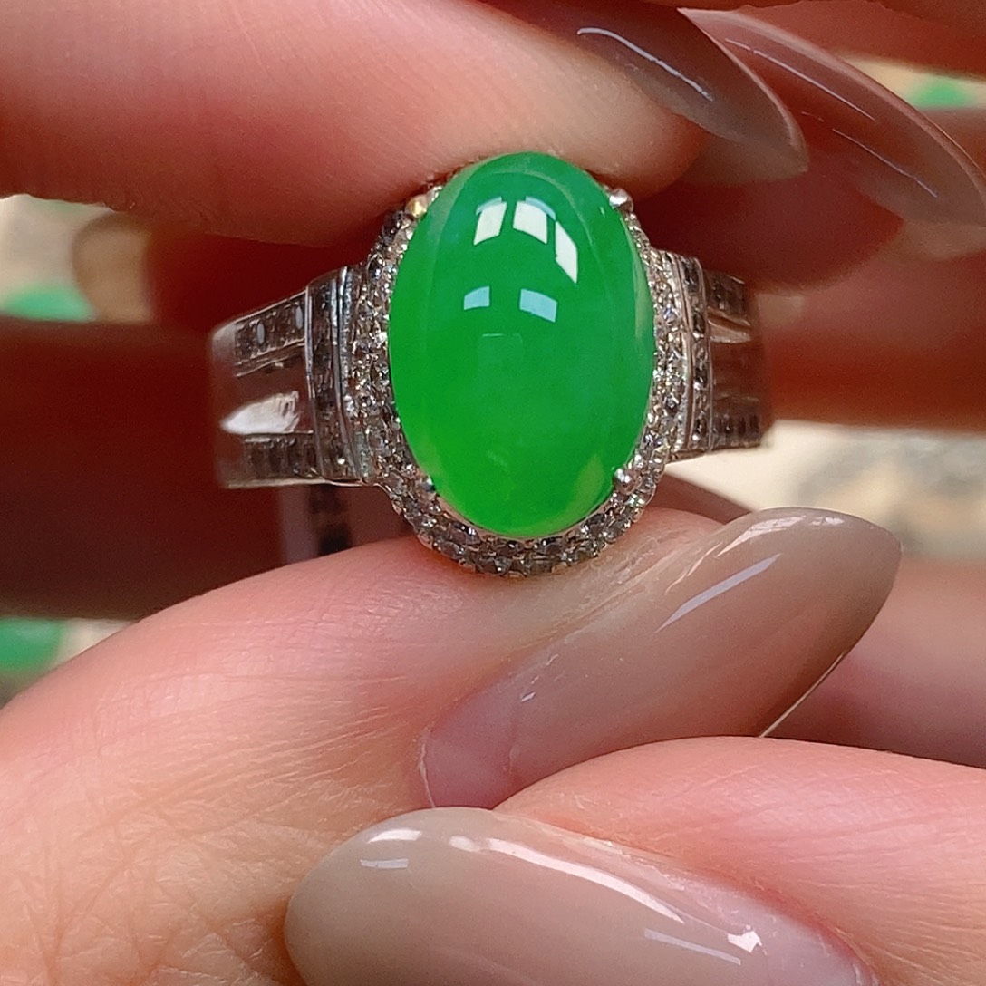 霞***厂翡翠裸石翡翠蛋面