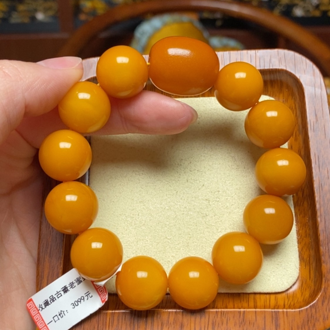 【闪购商品】蜜蜡手链未镶嵌手串