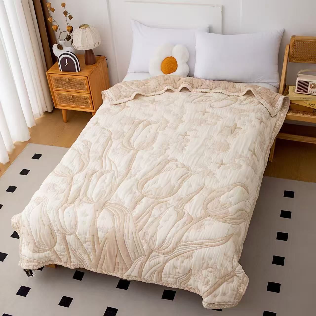 百合花（泡芙被）2*2.3四季通用透气性好