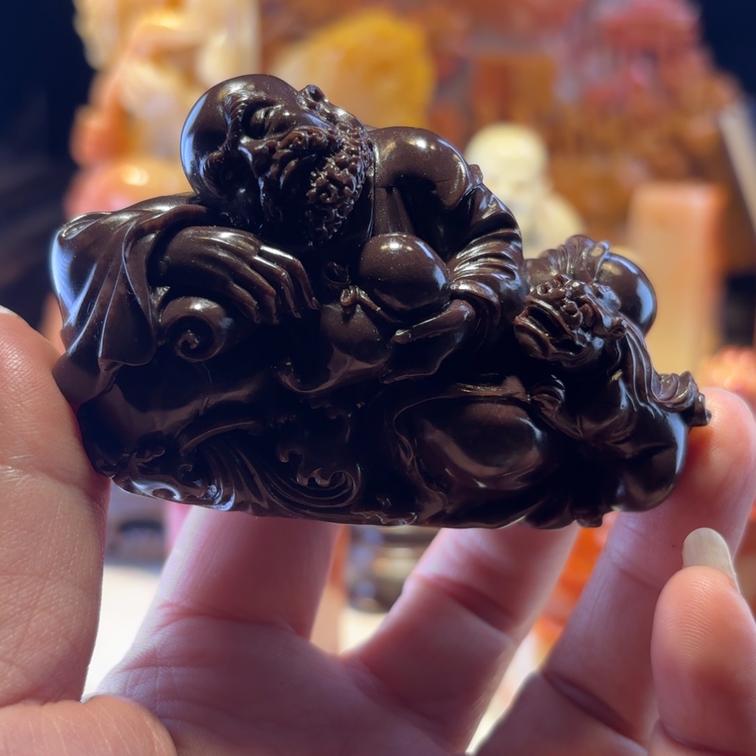 改***了老挝石摆件非常好看