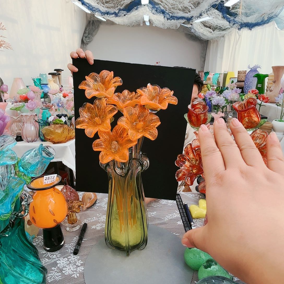福利不退不换琉璃花瓶艺术品