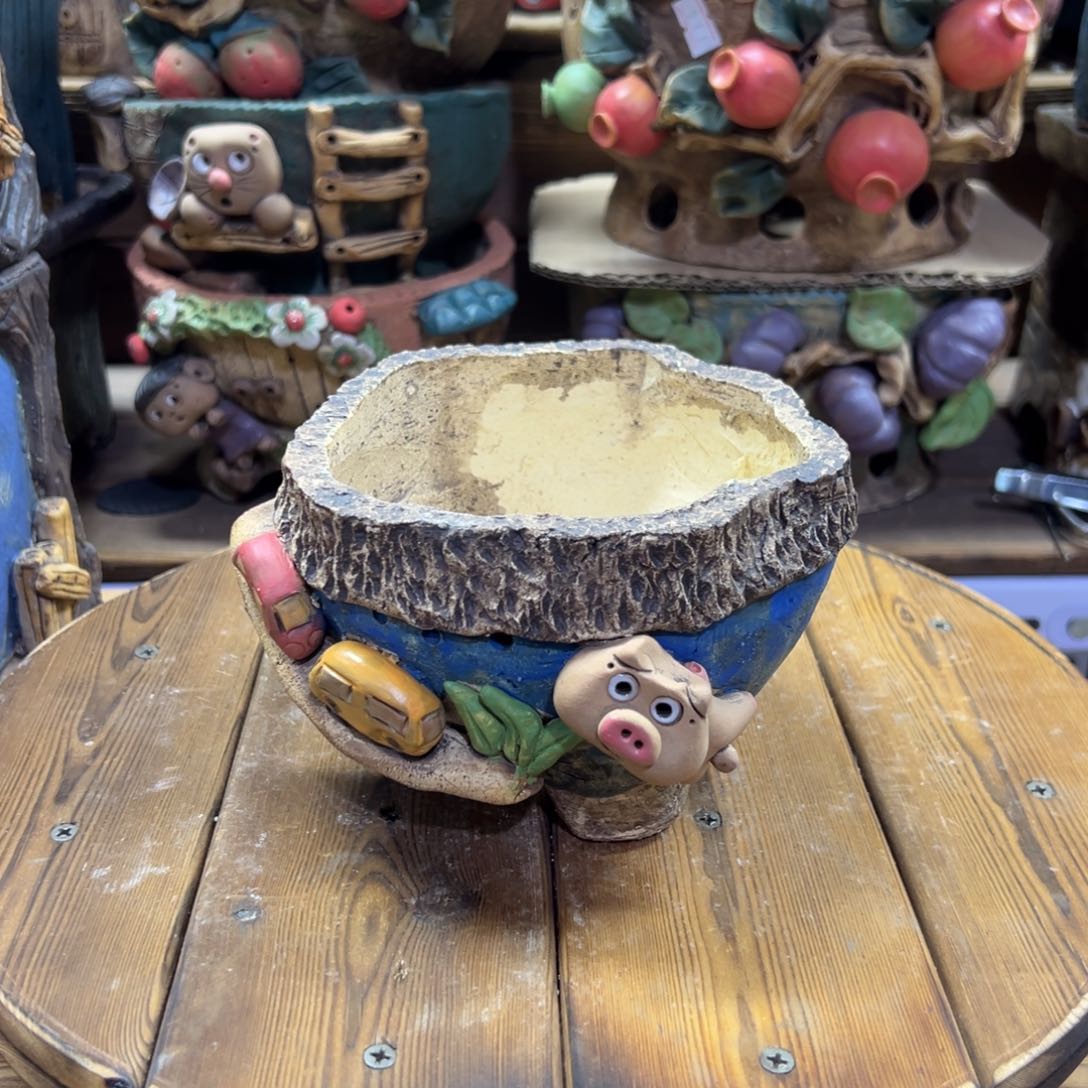 红陶嘻哈多肉花盆