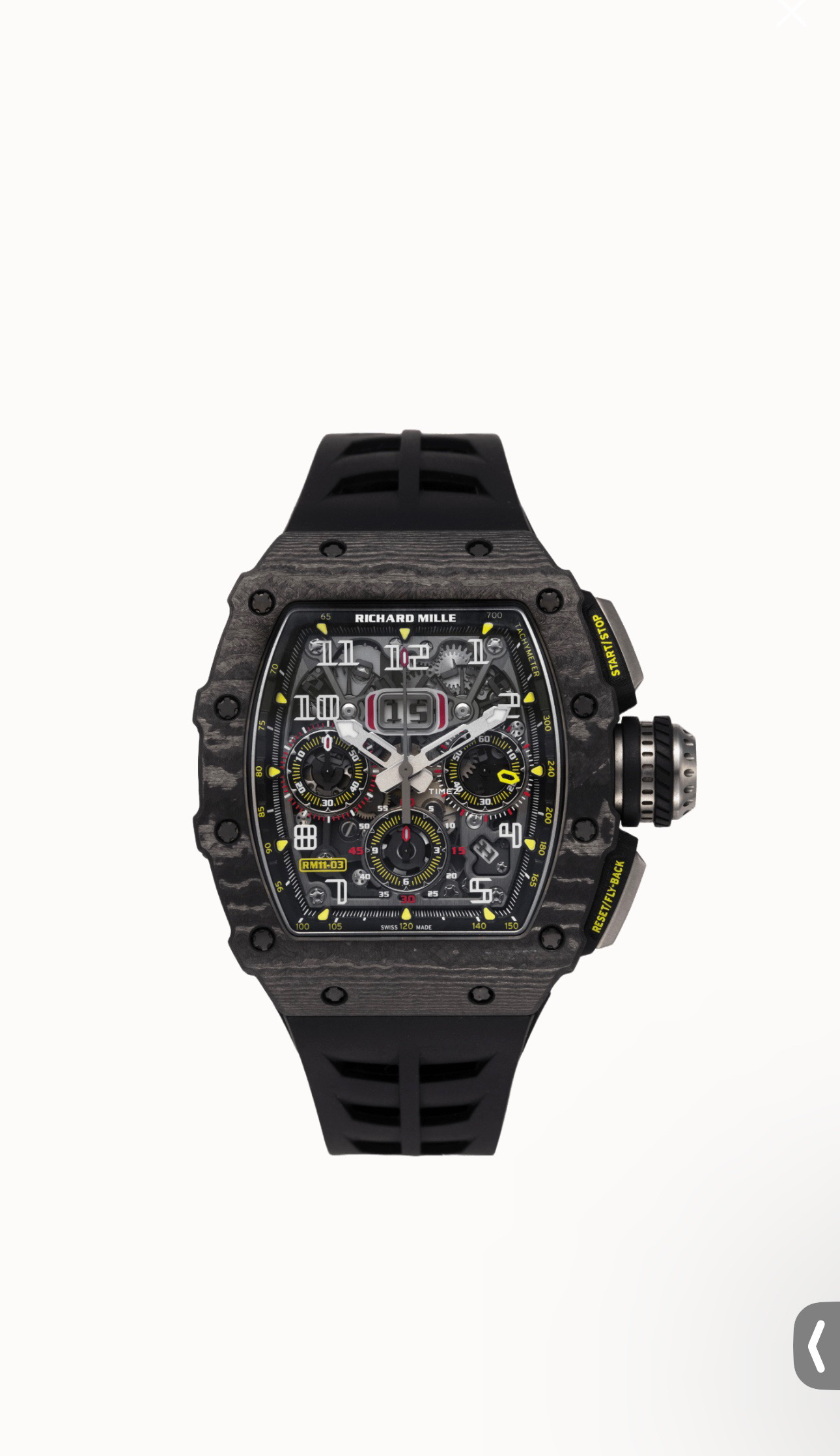 99新  理查德米勒11-03黑武士，ntpt碳纤维，单表