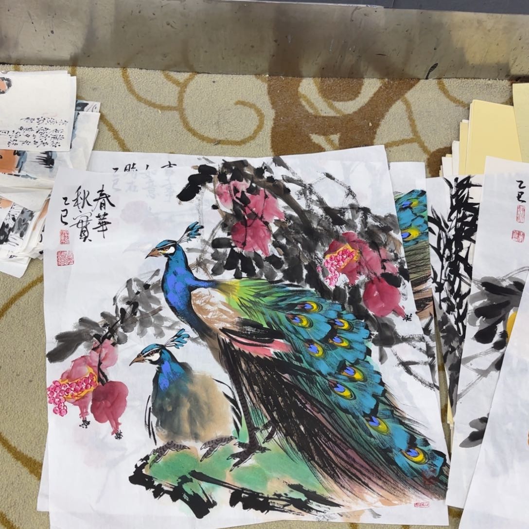 国画王孝华斗方童