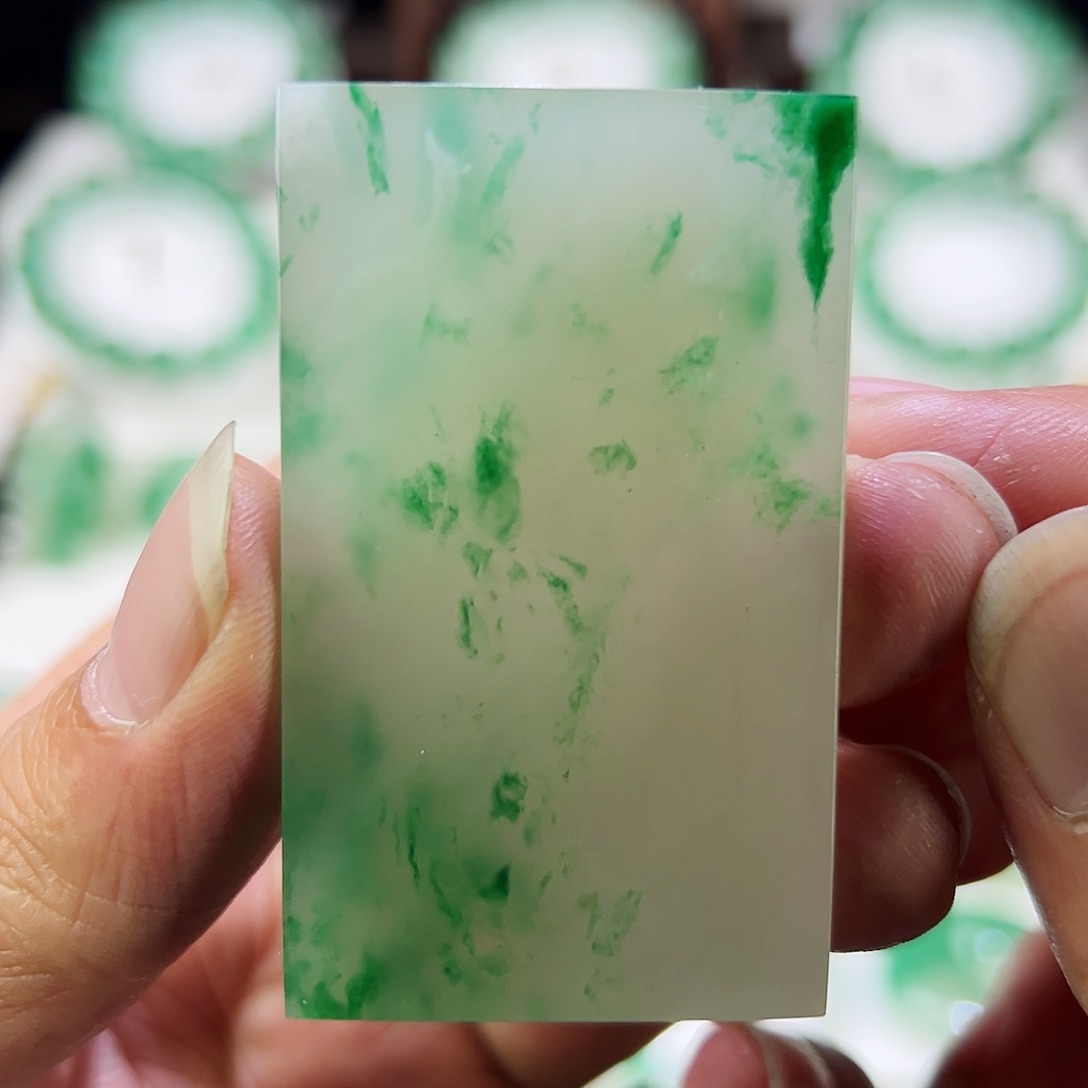 石英质玉吊坠(赠链)未镶嵌静**深无事牌挂件