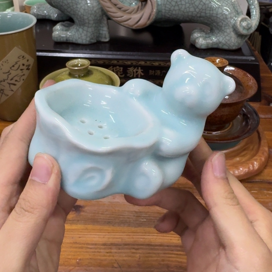 龙泉青瓷茶具微瑕8123