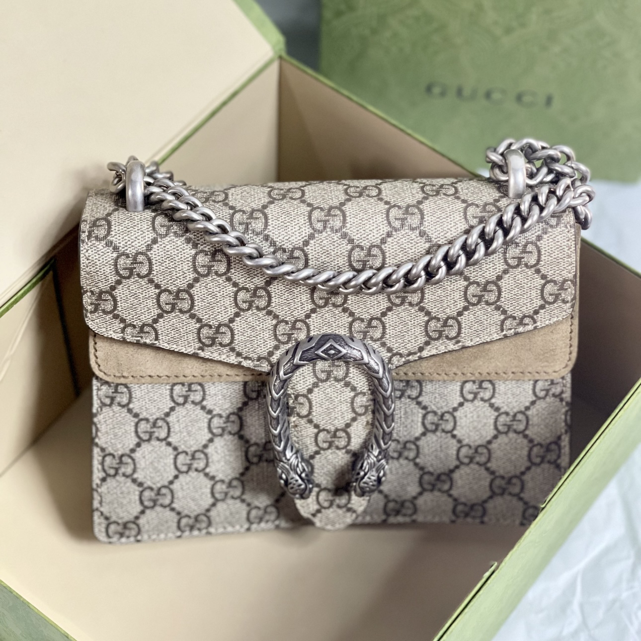 95新 GUCCI/古驰 gucci酒神小号单肩包/17793841