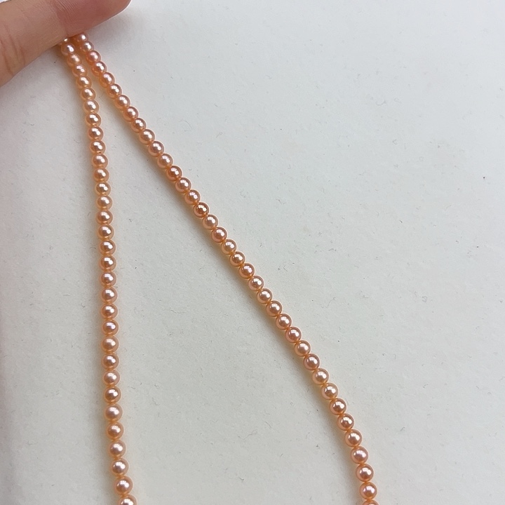 淡水珍珠银S925镶嵌颈饰➕4.5高品金橙炫彩