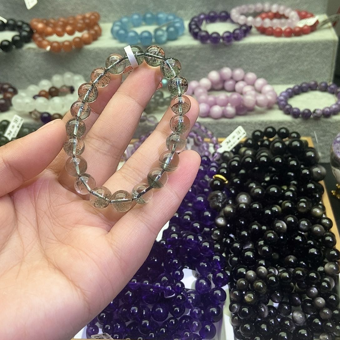 水晶手链未镶嵌凉*绿幽灵9