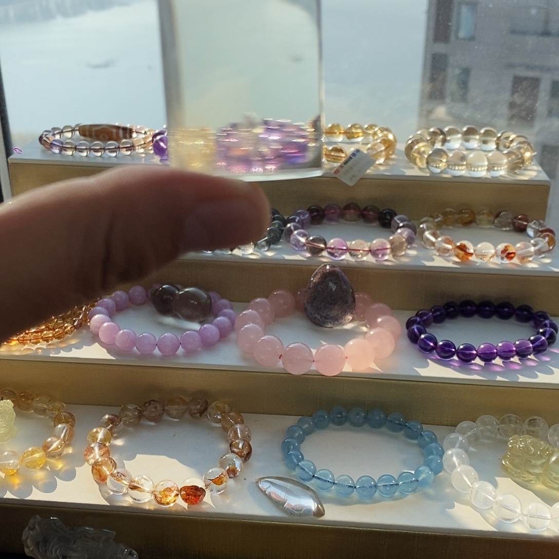 未镶嵌手链水晶巴西黄水晶平安无事牌