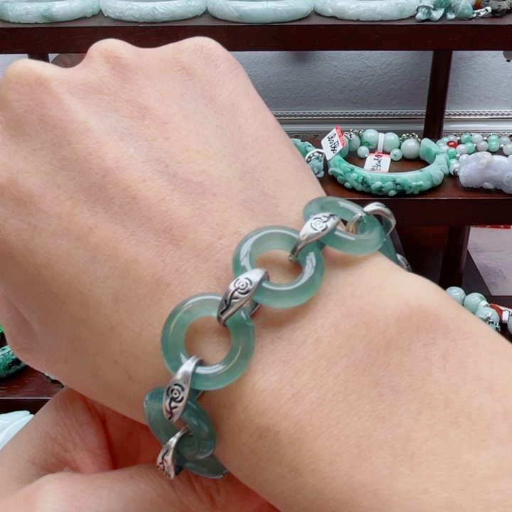翡翠散珠手链0013