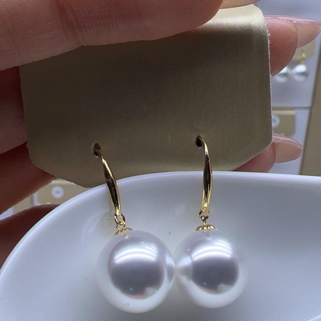 耳饰淡水珍珠18K金镶嵌