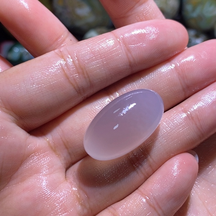 清***骨玛瑙/玉髓玛瑙吊坠未镶嵌