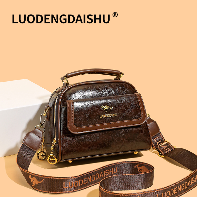 包包女2025新款撞色手提包百搭高级质感时尚单肩斜挎包复古手机包