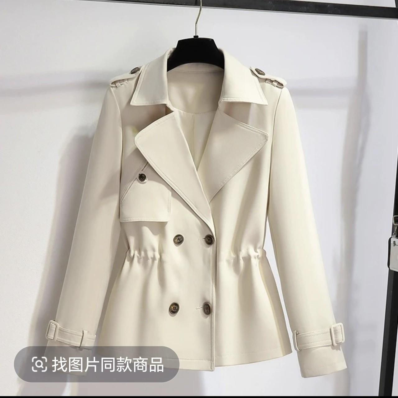 8909秋季新款收腰显瘦秋季风衣外套上衣短款短外套女士夹克百搭