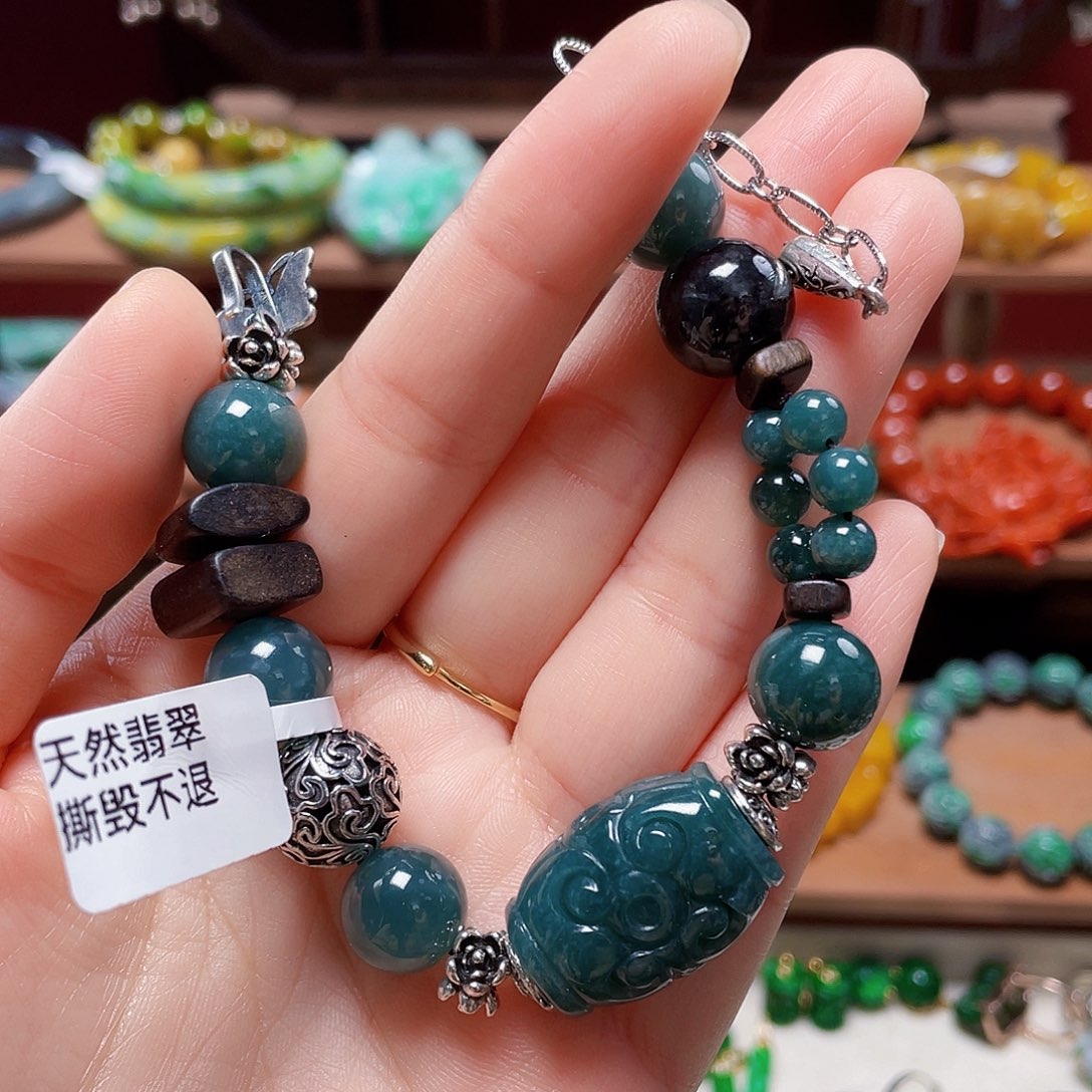 翡翠未镶嵌手链饰品