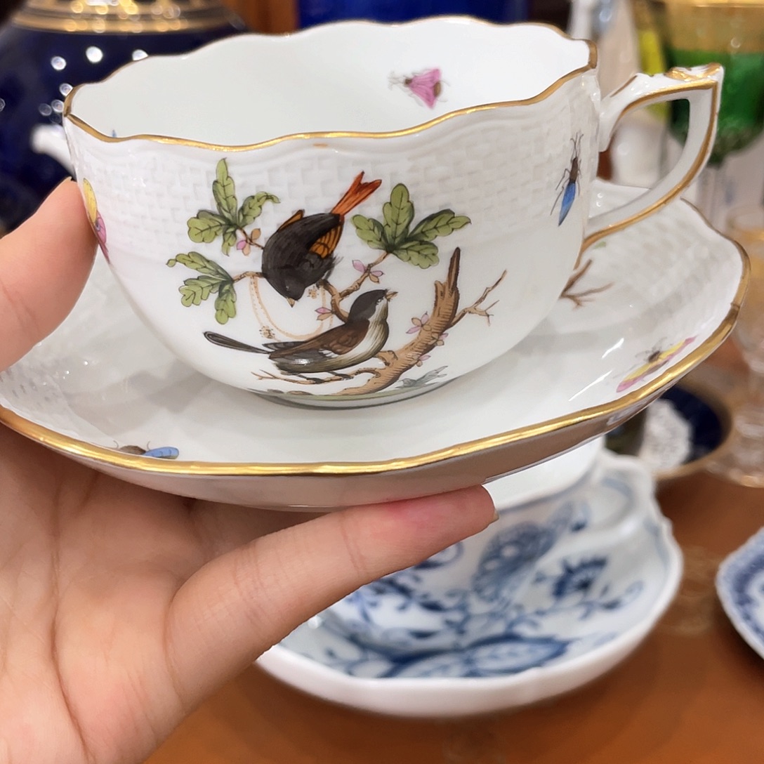摆件中古赫伦红茶杯