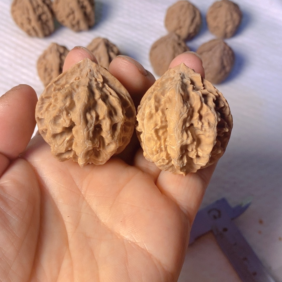 文玩核桃把件野生秋子手把文玩