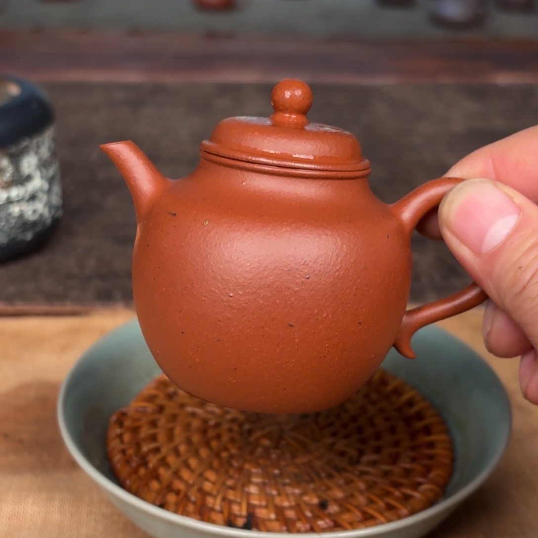 紫砂茶壶小品秋水壶朱泥100cc