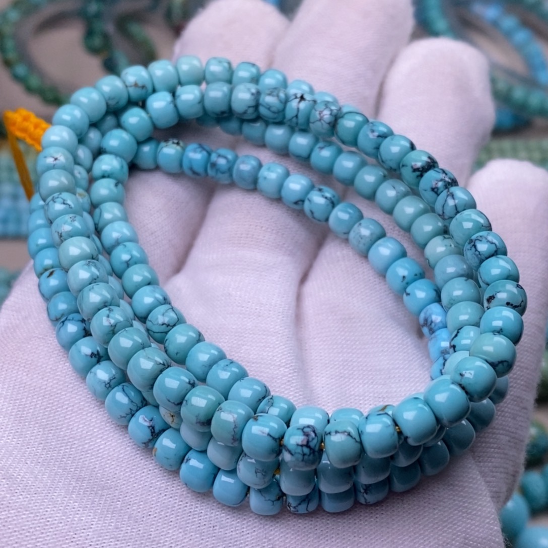 未镶嵌绿松石珠宝奇石5.3mm