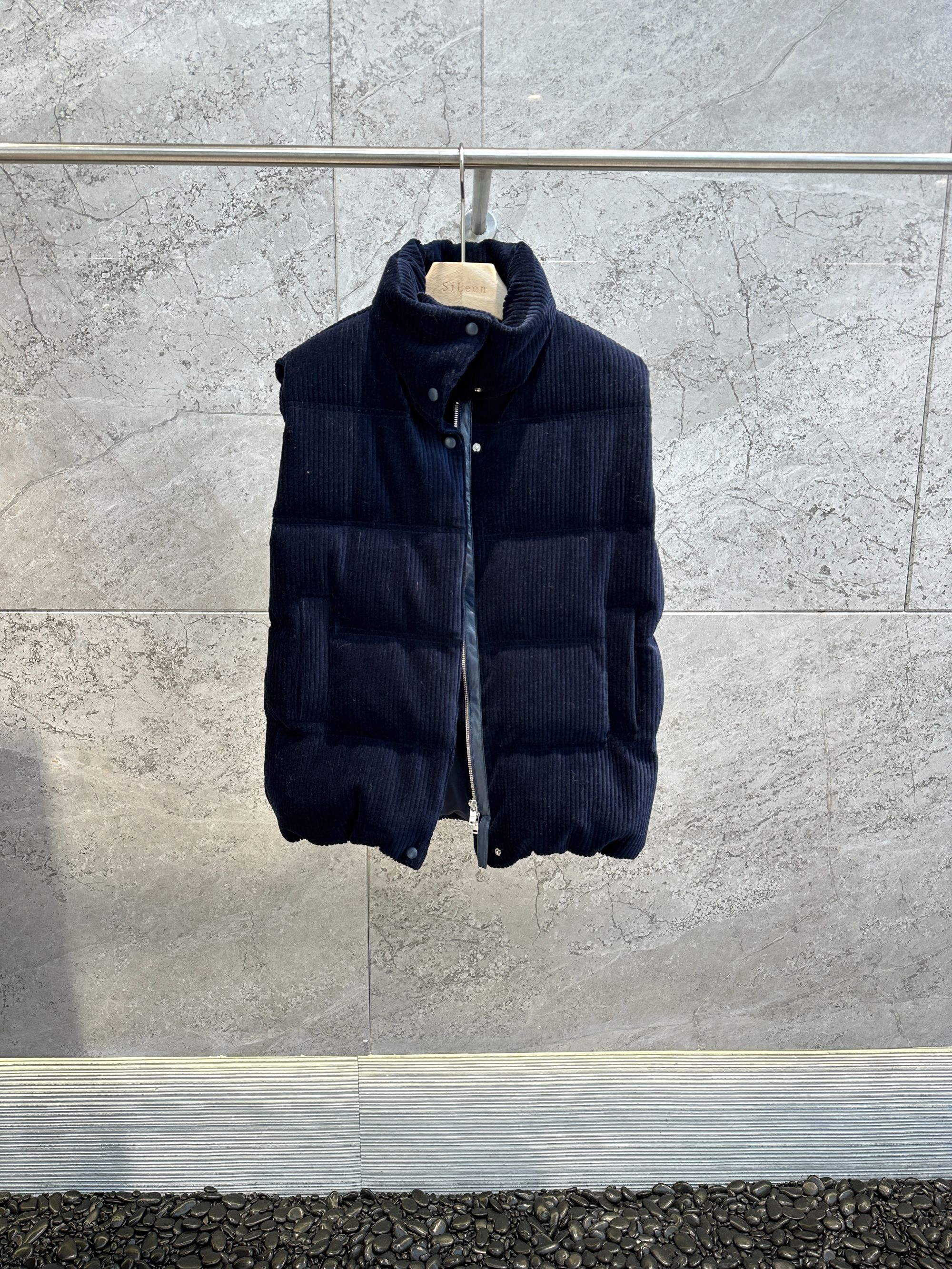 【immi】设计师品牌25冬新品弹力灯芯绒立领羽绒马甲1053x