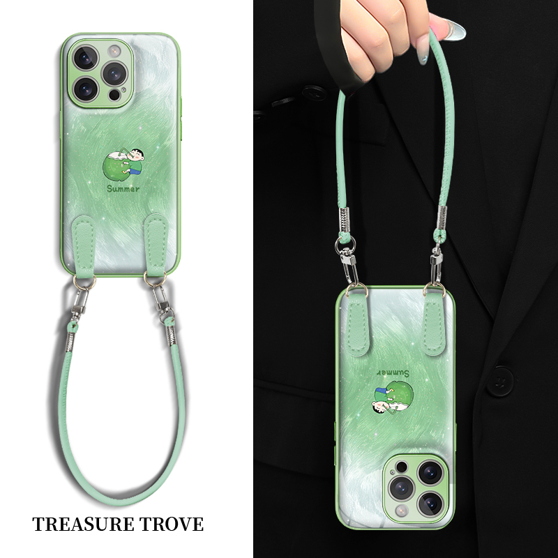 适用于苹果16华为OPPO小米VIVO高颜值时尚LJ闪粉水凝手机壳AM0451