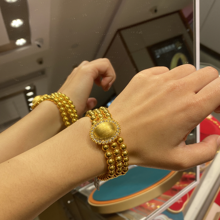 【聚鑫黄金】足金999镶嵌中华世纪女王手链XQC2