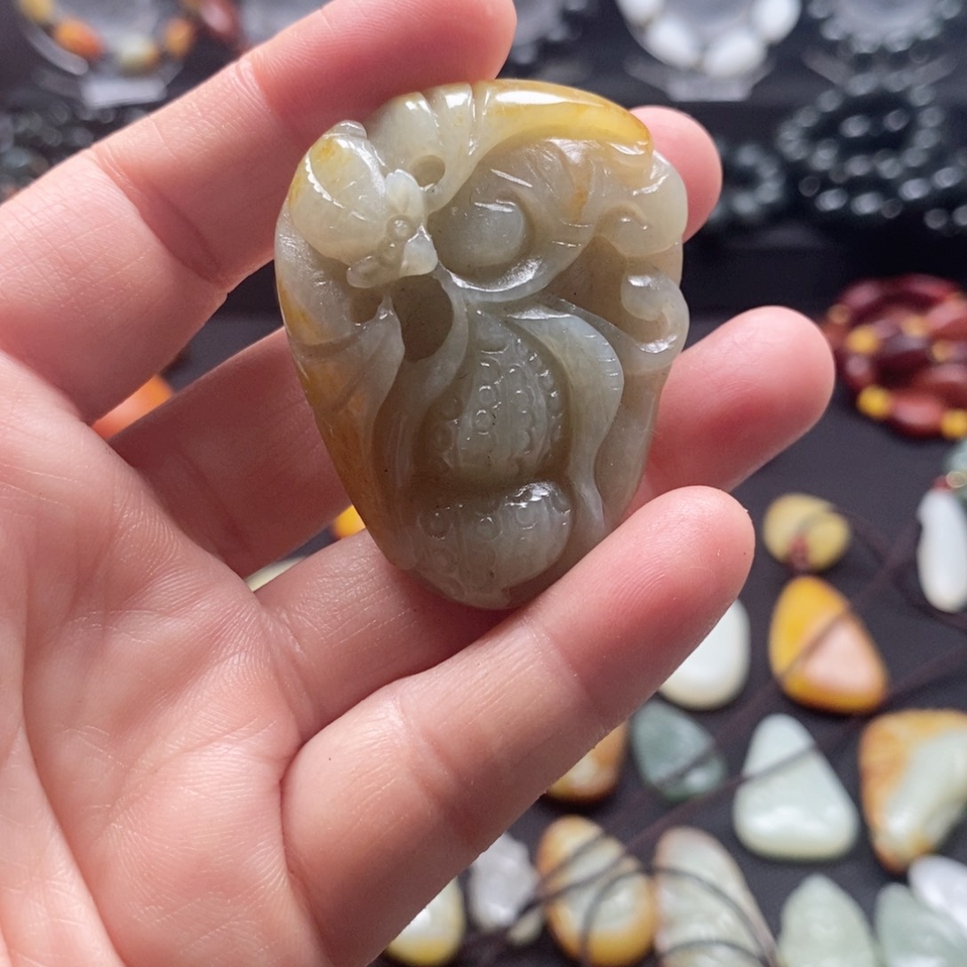 和田玉吊坠(不含链)未镶嵌