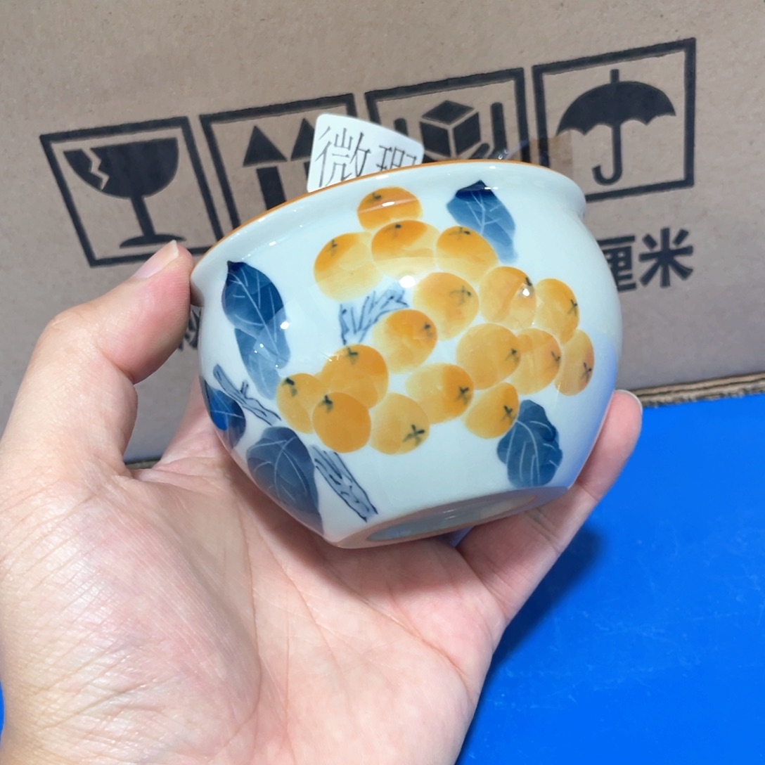 釉下手绘茶具微瑕