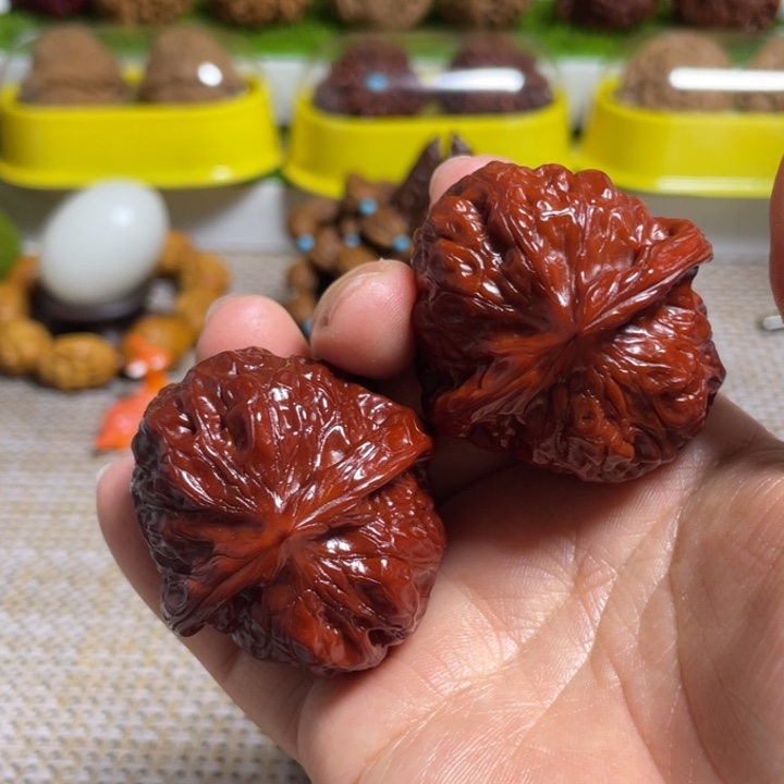 方***轩把件桃核南瓜色差