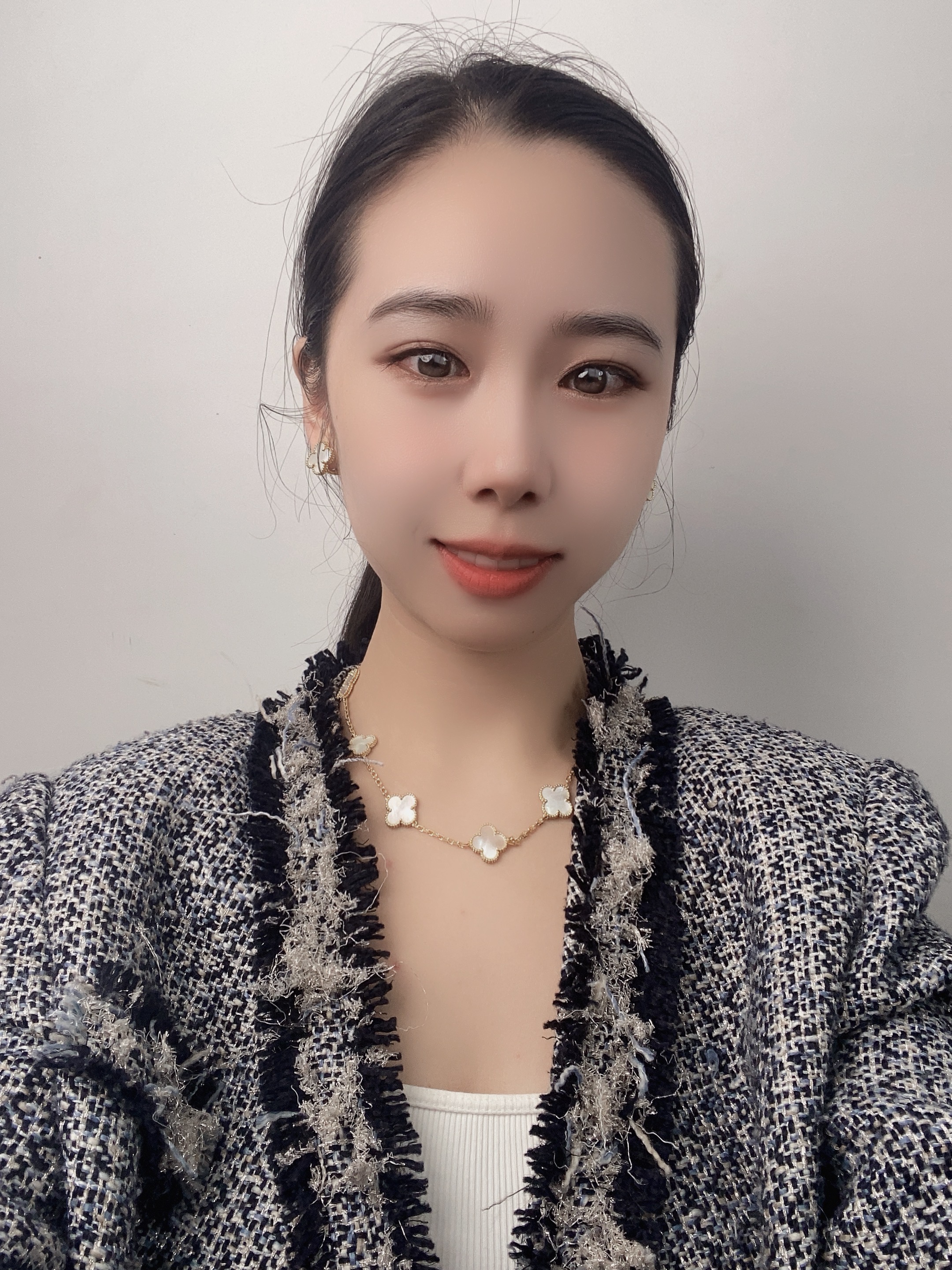 铜合金项链 经典秋冬百搭十花毛衣链时尚气质
