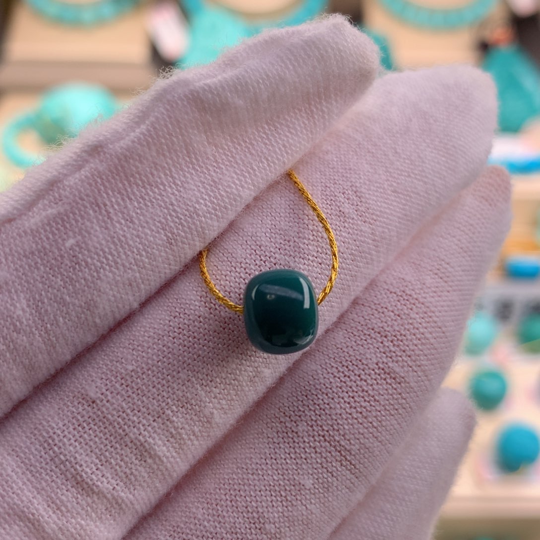 绿松石珠宝奇石未镶嵌8.2×7.1