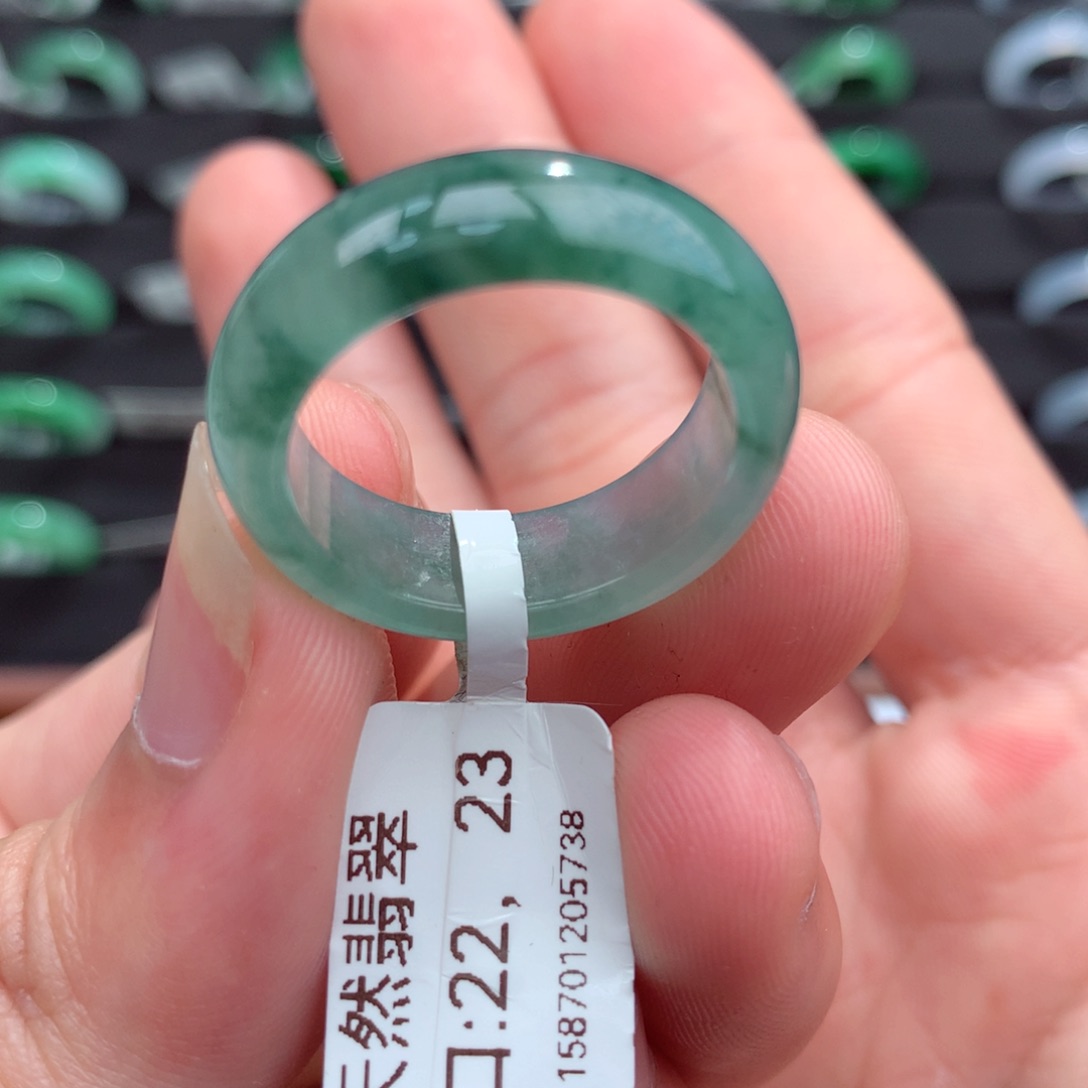 翡翠未镶嵌戒指天然